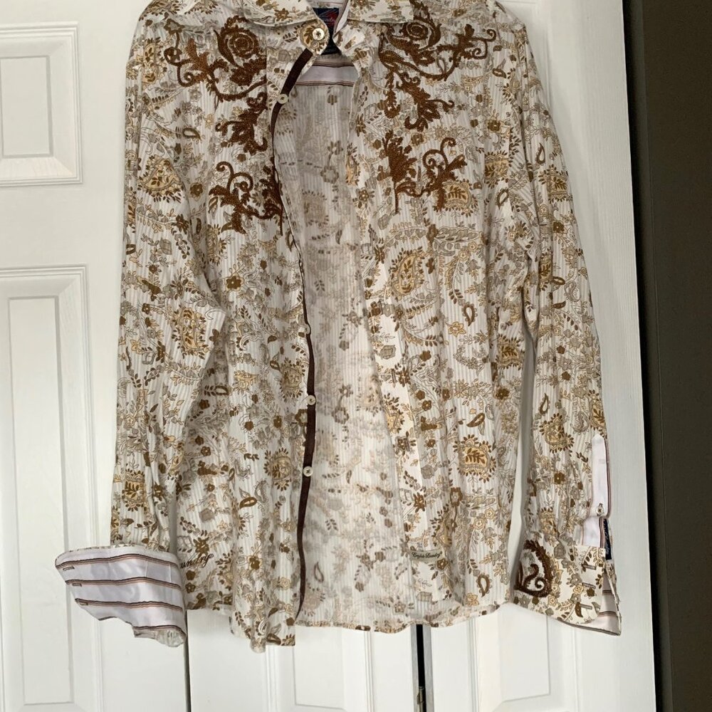 English Laundry Chrsitopher Wicks Long Sleeve Shirt 2XL Men's Embroidered